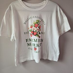 White Farmers Market Graphic T-Shirt